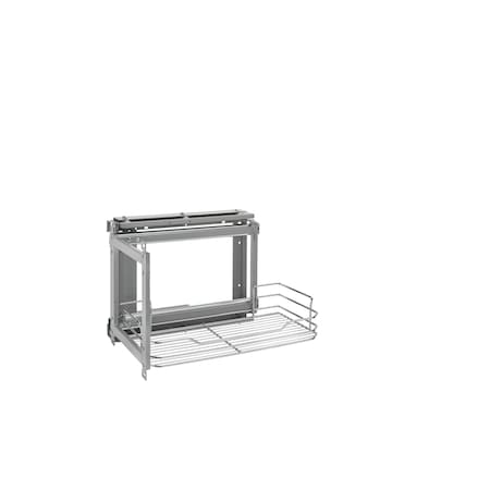 Rev-A-Shelf Steel, Silver, 14 in W, 15 in H, 19 in D, 21.38 in L, Silver 5708-15CR